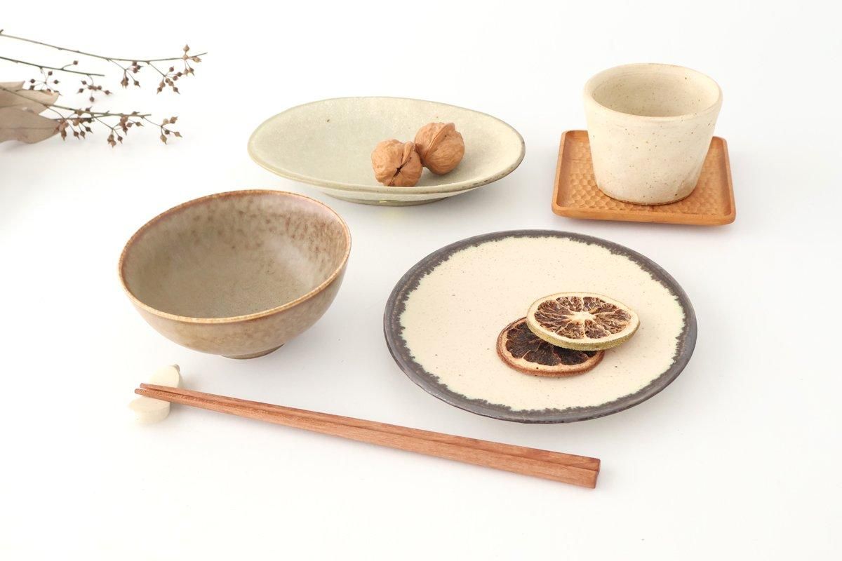 [UTSUWABI special order]Small Oval Bowl Matte Ash | Kobachi Mino Ware