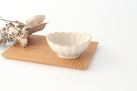[UTSUWABI Special Order] Chrysanthemum-shaped Small Bowl Silver | Mino Ware