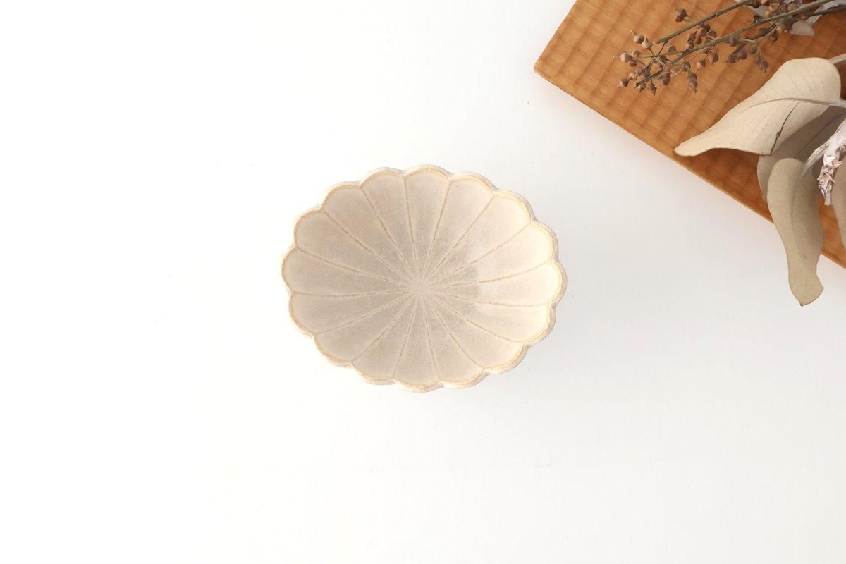 [UTSUWABI Special Order] Chrysanthemum-shaped Small Bowl Silver | Mino Ware