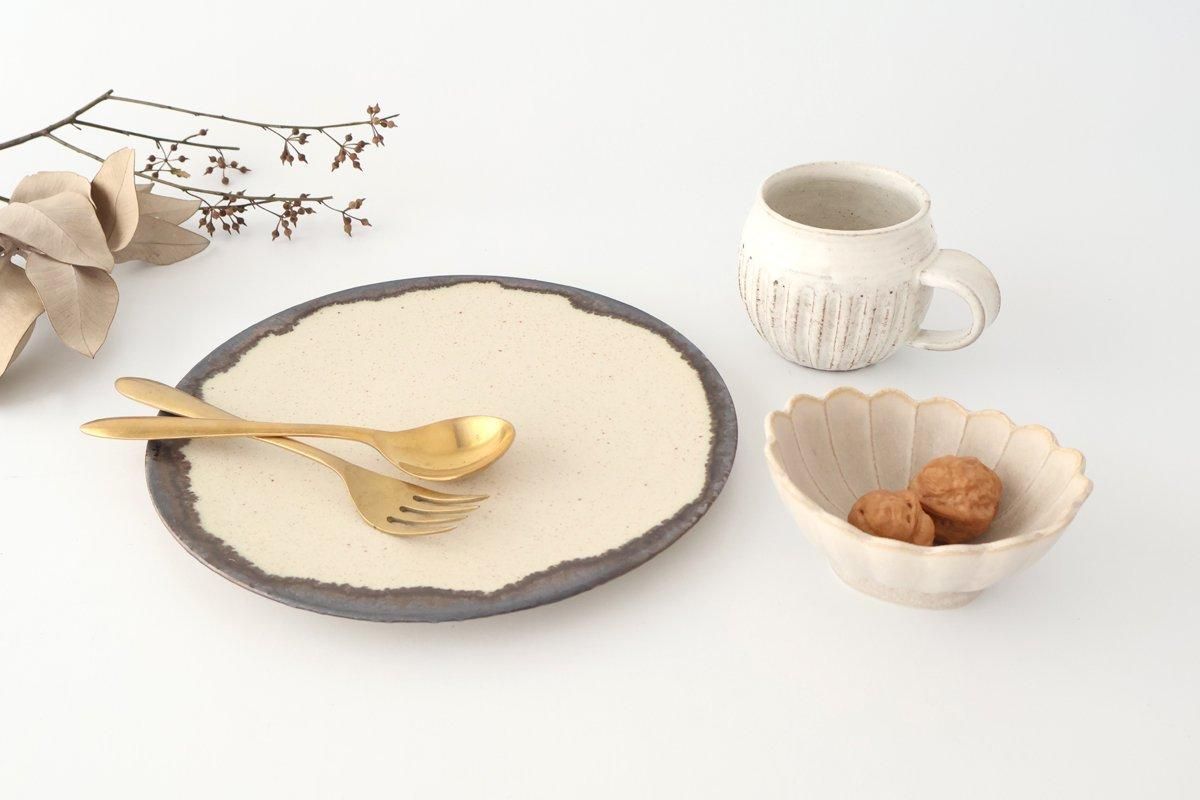 [UTSUWABI Special Order] Chrysanthemum-shaped Small Bowl Silver | Mino Ware