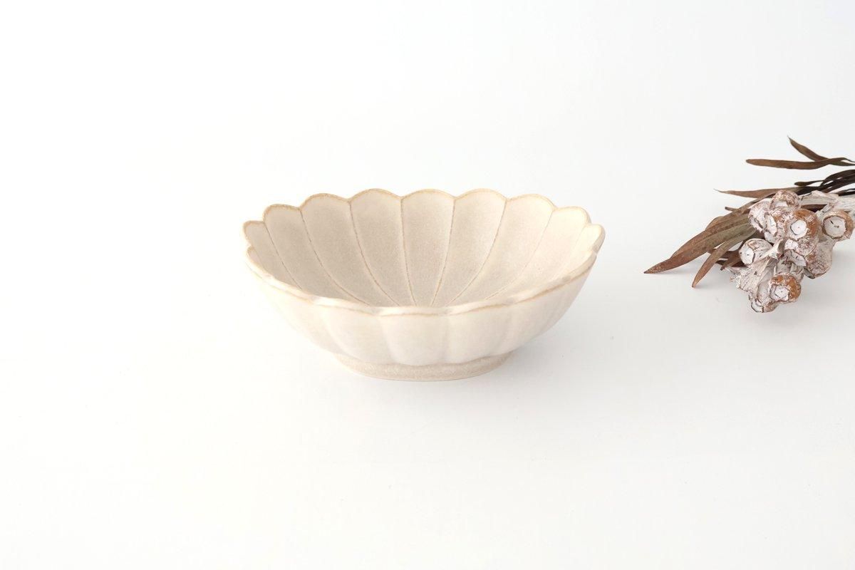 [UTSUWABI Special Order] Chrysanthemum-shaped Bowl Silver | Serving Bowl Mino Ware
