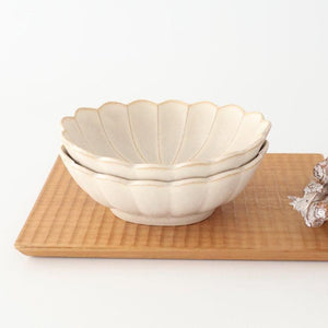 [UTSUWABI Special Order] Chrysanthemum-shaped Bowl Silver | Serving Bowl Mino Ware
