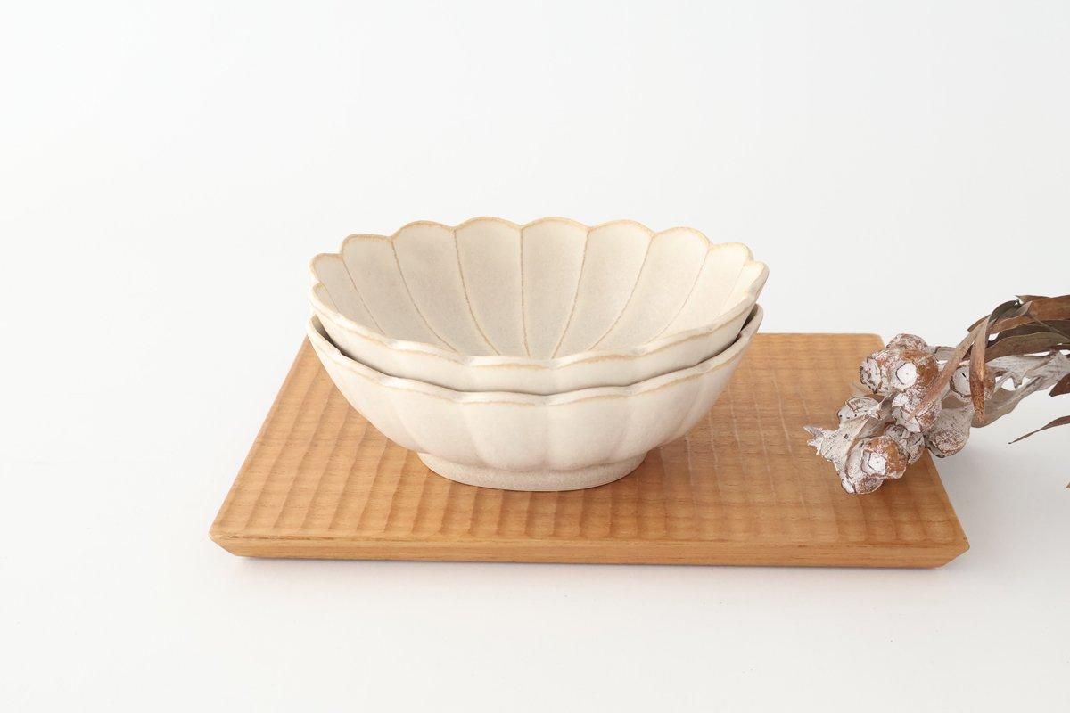 [UTSUWABI Special Order] Chrysanthemum-shaped Bowl Silver | Serving Bowl Mino Ware