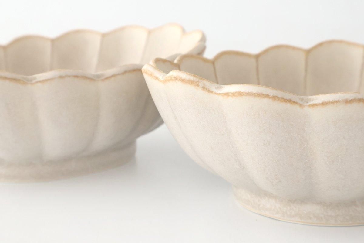 [UTSUWABI Special Order] Chrysanthemum-shaped Bowl Silver | Serving Bowl Mino Ware