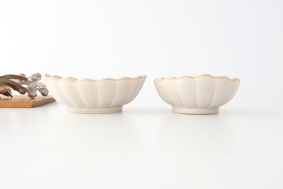 [UTSUWABI Special Order] Chrysanthemum-shaped Bowl Silver | Serving Bowl Mino Ware