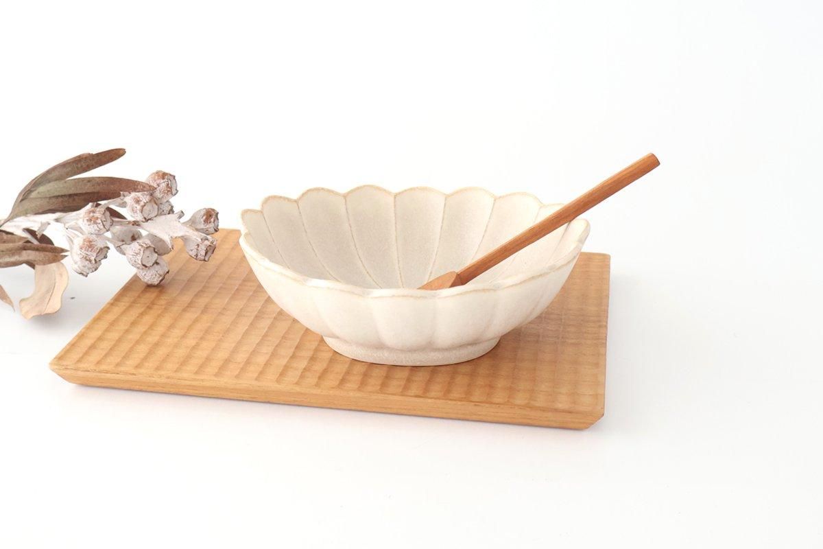 [UTSUWABI Special Order] Chrysanthemum-shaped Bowl Silver | Serving Bowl Mino Ware
