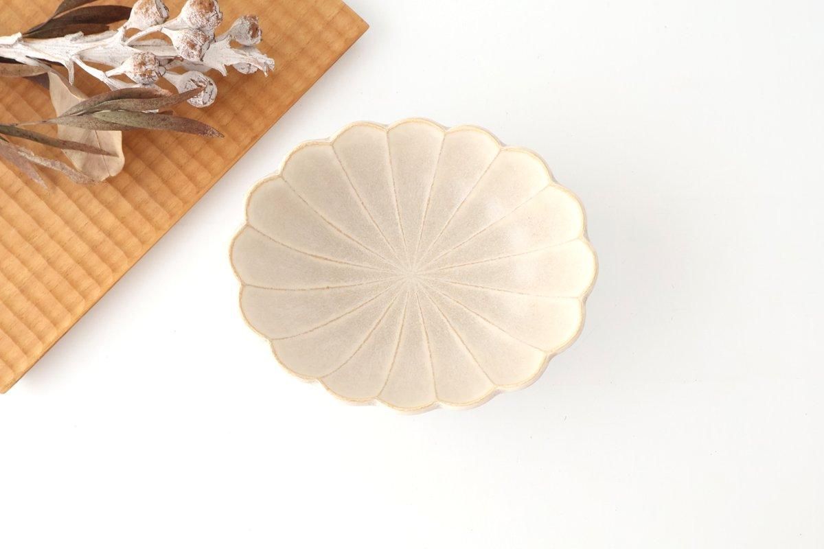 [UTSUWABI Special Order] Chrysanthemum-shaped Bowl Silver | Serving Bowl Mino Ware