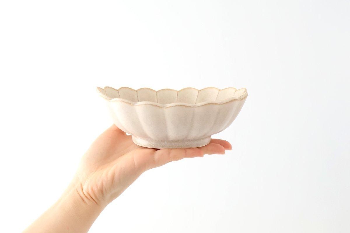 [UTSUWABI Special Order] Chrysanthemum-shaped Bowl Silver | Serving Bowl Mino Ware