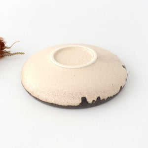 Serving Bowl White and Brown Rim Medium  | Mino Ware