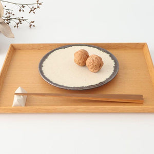 Small Plate White and Brown Rim | Mino Ware
