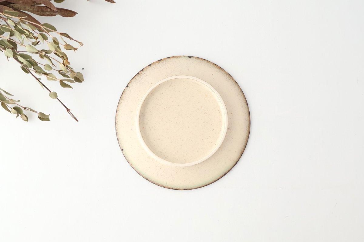 Small Plate White and Brown Rim | Mino Ware