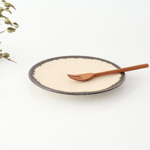Small Plate White and Brown Rim | Mino Ware