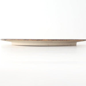 Plate White and Brown Rim Medium | Mino Ware
