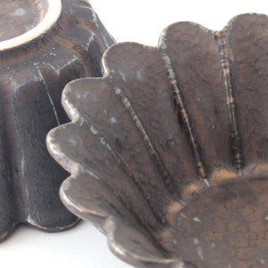 Flower-shaped Small Bowl Silver-Black | Kobachi Mino Ware