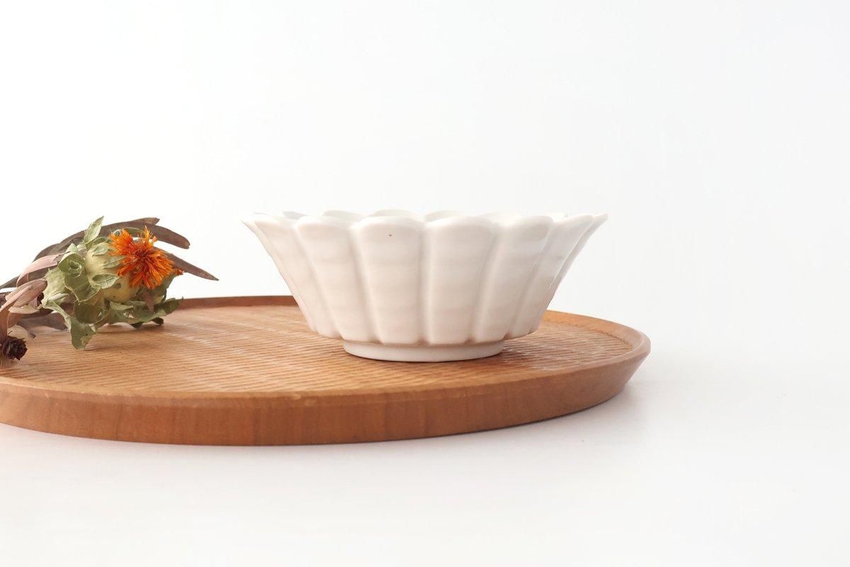 Flower-shaped Small Bowl White | Kobachi Mino Ware
