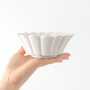 Flower-shaped Small Bowl White | Kobachi Mino Ware