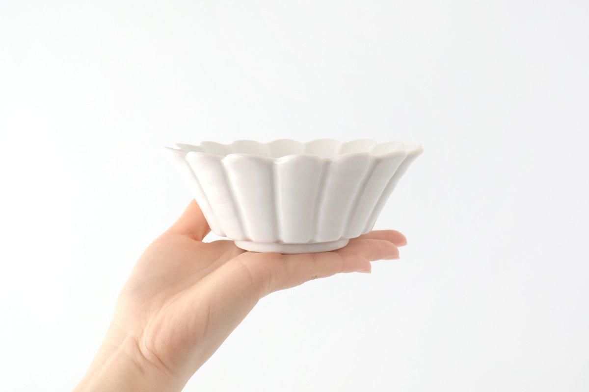Flower-shaped Small Bowl White | Kobachi Mino Ware
