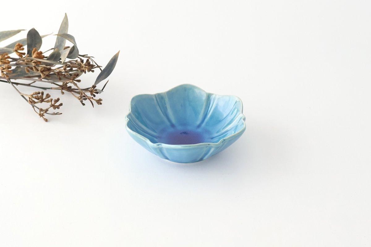 Flower-shaped Small Bowl Turquoise | Kobachi Mino Ware