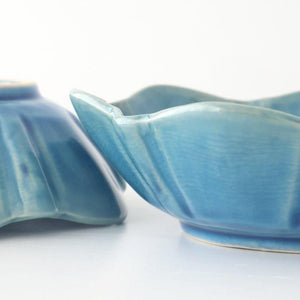 Flower-shaped Small Bowl Turquoise | Kobachi Mino Ware