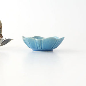 Flower-shaped Small Bowl Turquoise | Kobachi Mino Ware