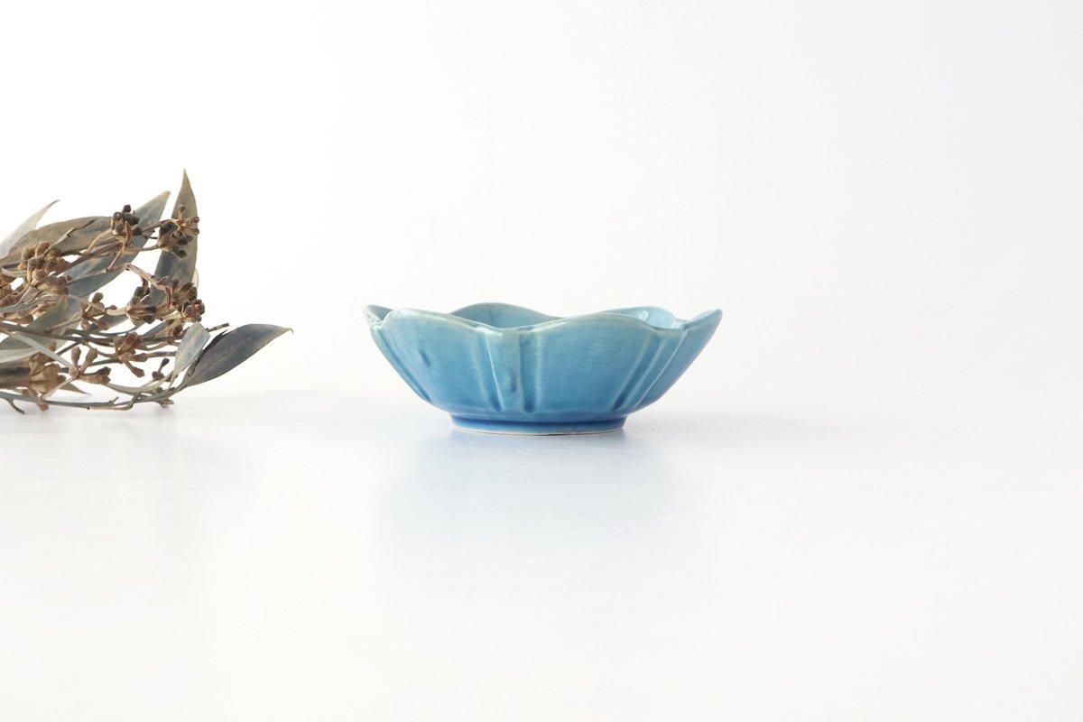 Flower-shaped Small Bowl Turquoise | Kobachi Mino Ware