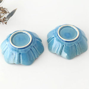 Flower-shaped Small Bowl Turquoise | Kobachi Mino Ware
