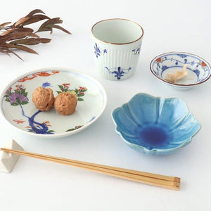 Flower-shaped Small Bowl Turquoise | Kobachi Mino Ware