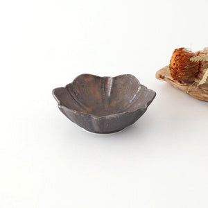 Flower-shaped Small Bowl Silver-black | Kobachi Mino Ware
