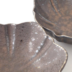 Flower-shaped Small Bowl Silver-black | Kobachi Mino Ware