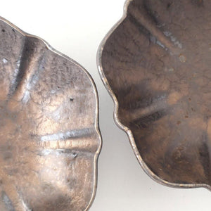 Flower-shaped Small Bowl Silver-black | Kobachi Mino Ware