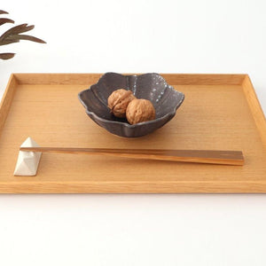 Flower-shaped Small Bowl Silver-black | Kobachi Mino Ware