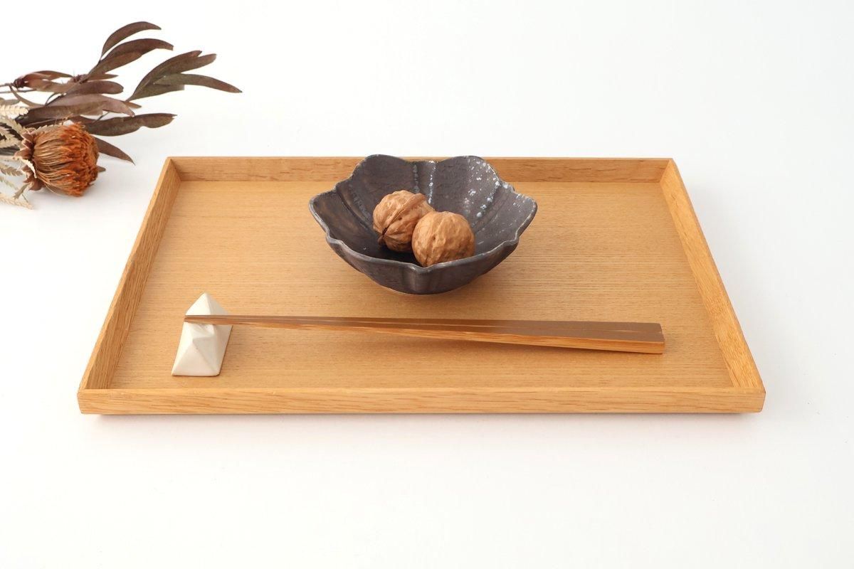 Flower-shaped Small Bowl Silver-black | Kobachi Mino Ware