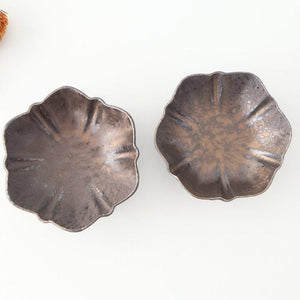 Flower-shaped Small Bowl Silver-black | Kobachi Mino Ware
