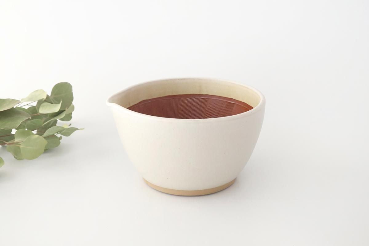Motoshige Pottery Mortar Matte White Large | Iwami Ware