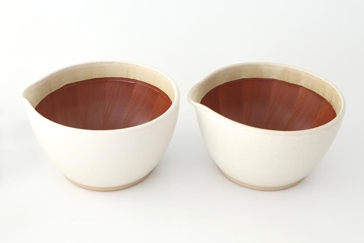 Motoshige Pottery Mortar Matte White Large | Iwami Ware