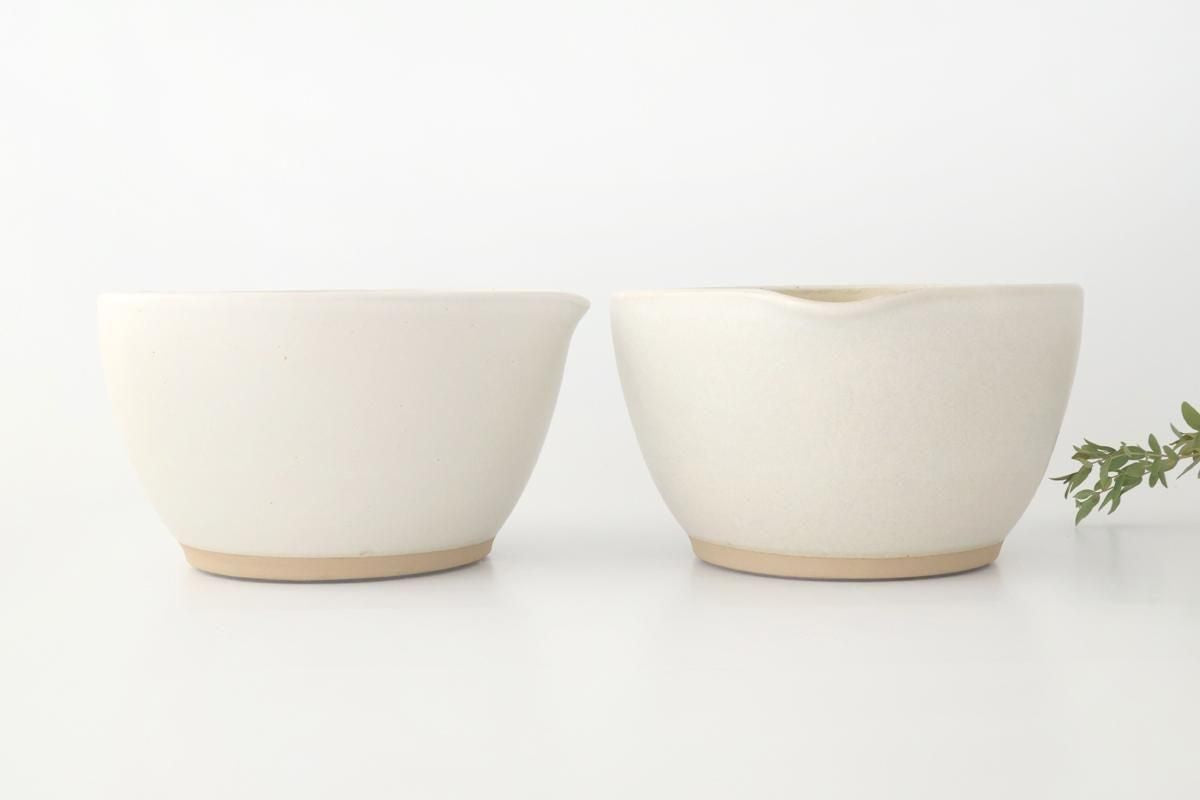 Motoshige Pottery Mortar Matte White Large | Iwami Ware