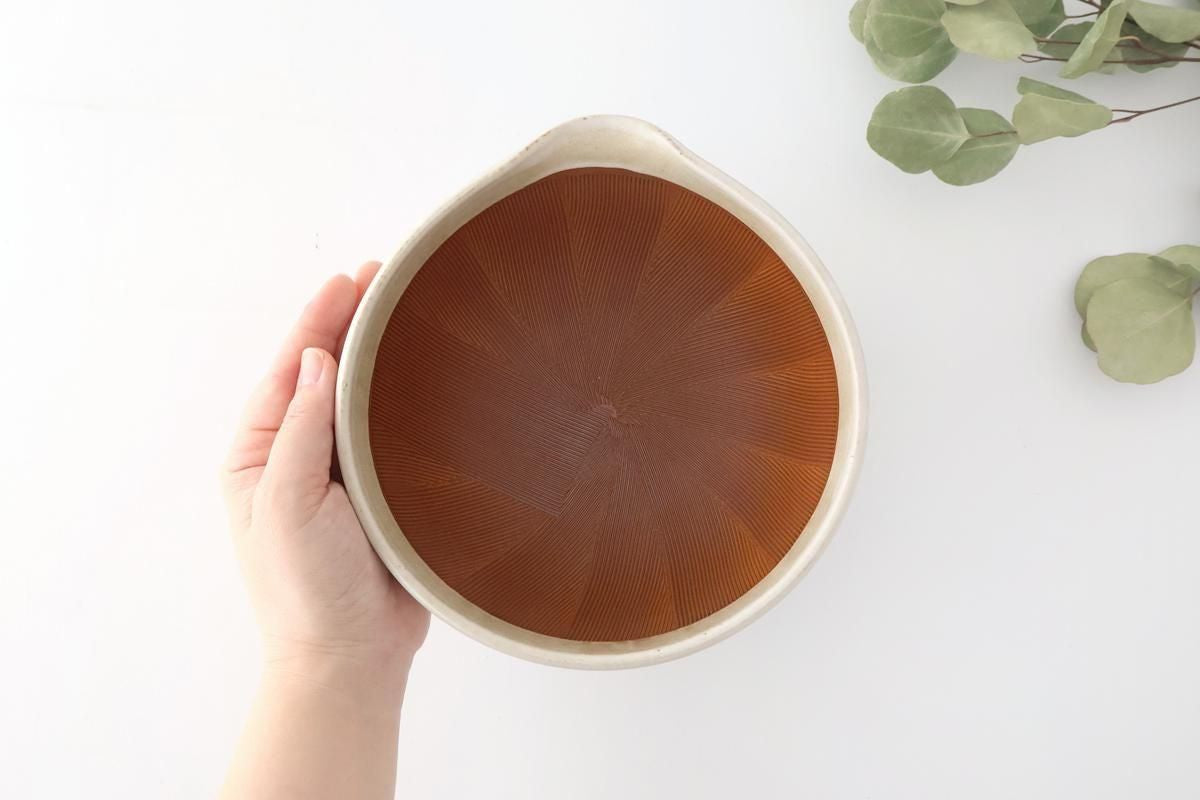 Motoshige Pottery Mortar Matte White Large | Iwami Ware