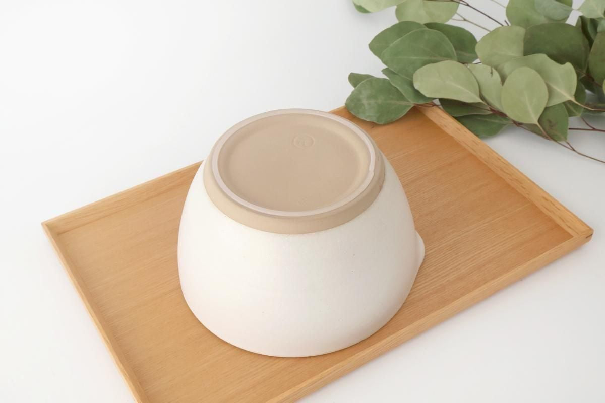 Motoshige Pottery Mortar Matte White Large | Iwami Ware