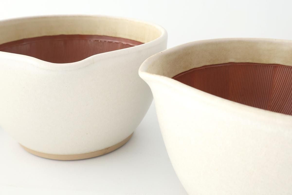 Motoshige Pottery Mortar Matte White Large | Iwami Ware