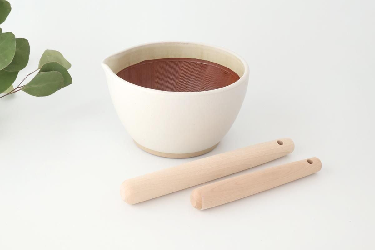 Motoshige Pottery Mortar Matte White Large | Iwami Ware