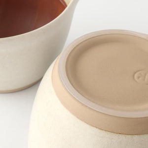 Motoshige Pottery Mortar Matte White Medium | Iwami Ware