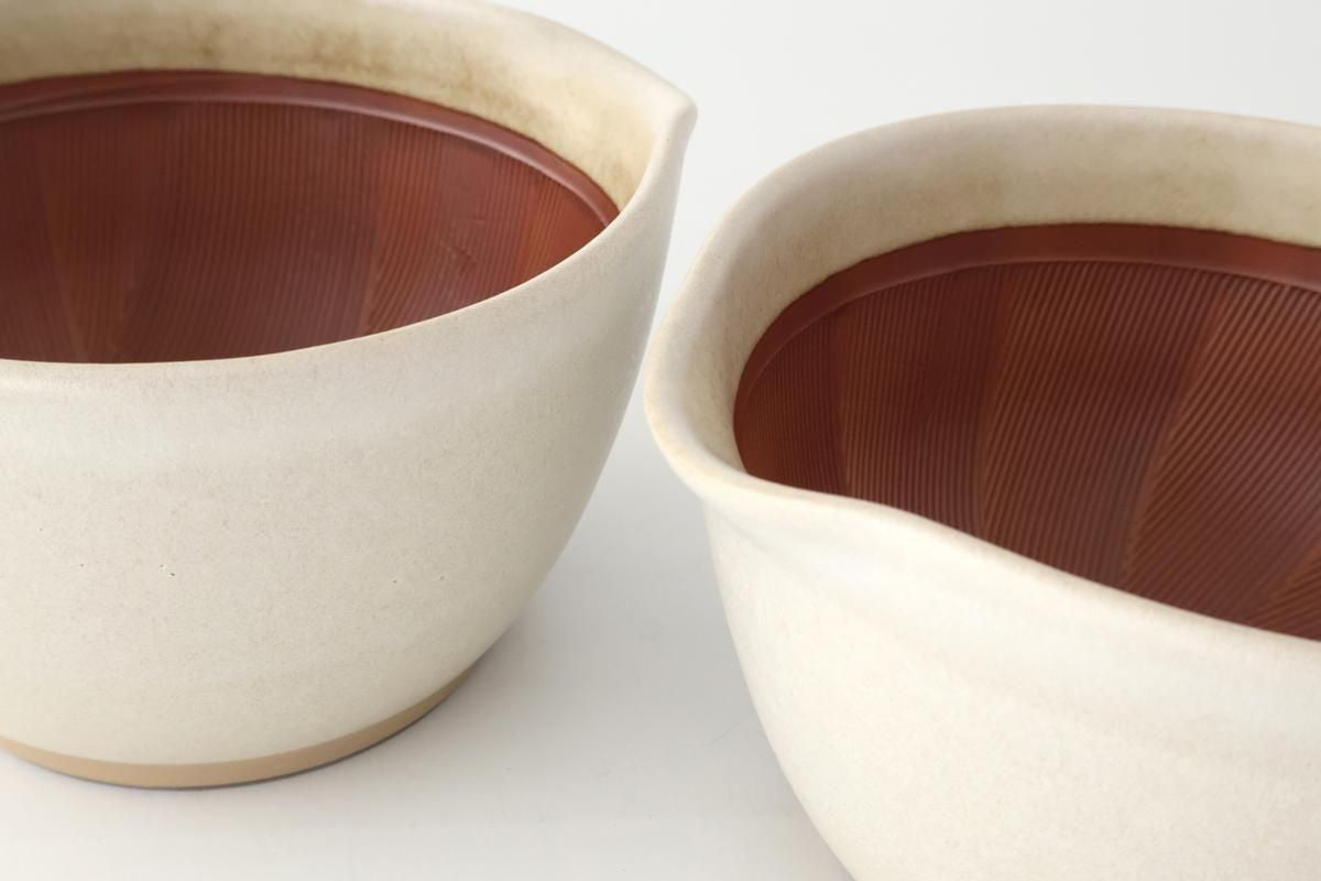 Motoshige Pottery Mortar Matte White Medium | Iwami Ware