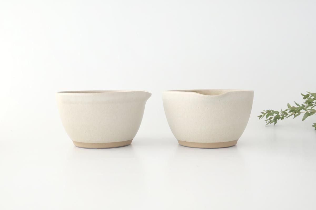 Motoshige Pottery Mortar Matte White Medium | Iwami Ware