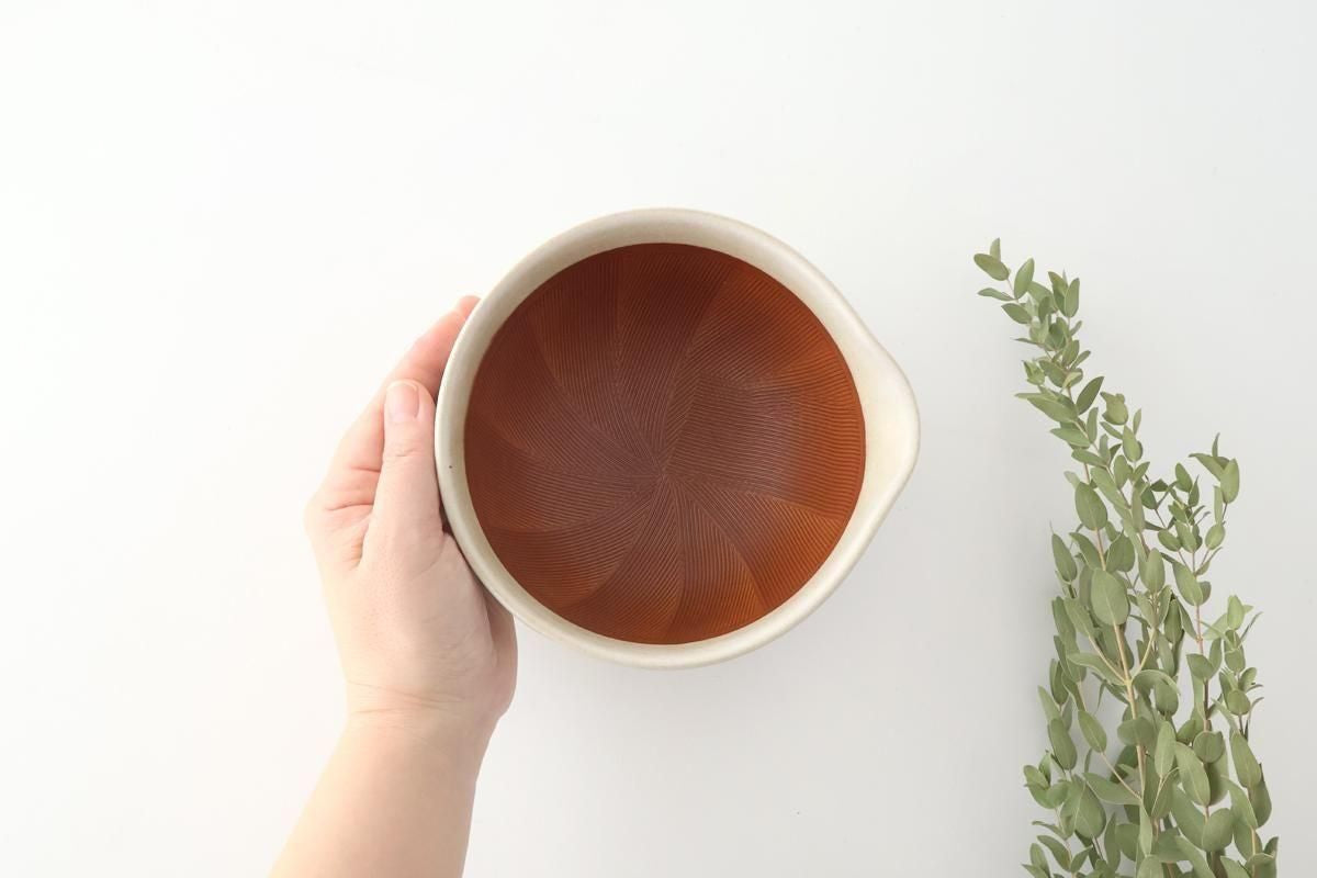 Motoshige Pottery Mortar Matte White Medium | Iwami Ware