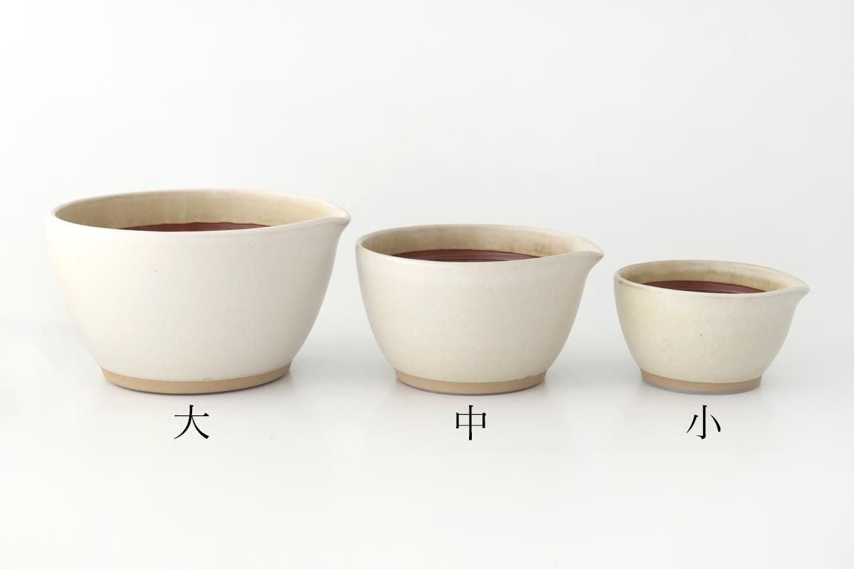 Motoshige Pottery Mortar Matte White Medium | Iwami Ware