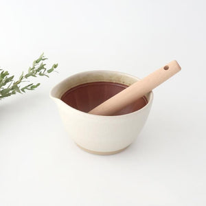 Motoshige Pottery Mortar Matte White Medium | Iwami Ware