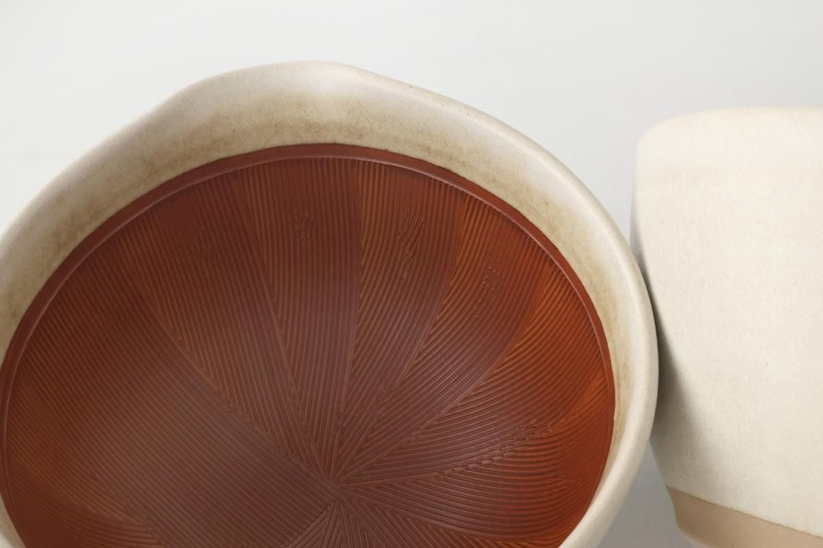 Motoshige Pottery Mortar Matte White Medium | Iwami Ware