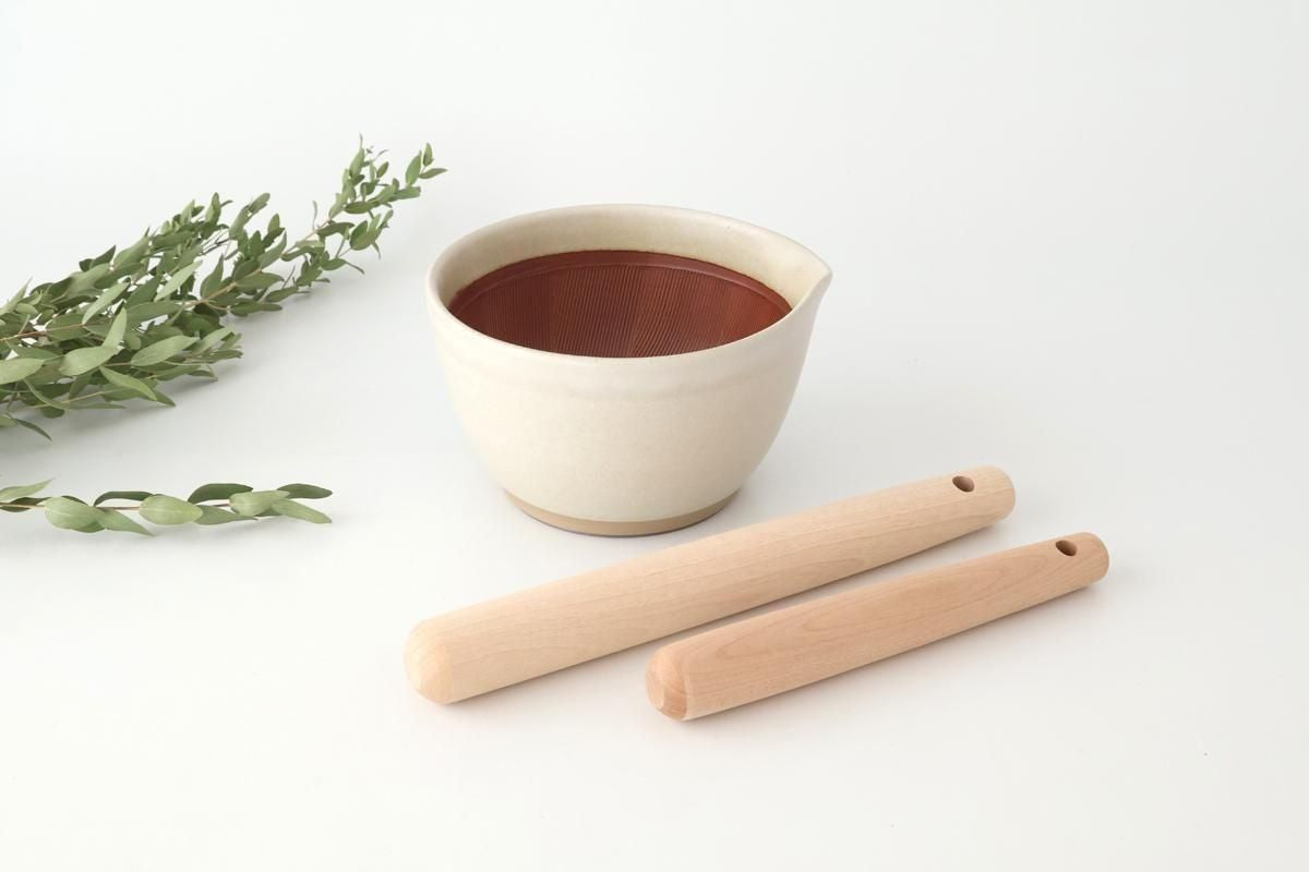 Motoshige Pottery Mortar Matte White Medium | Iwami Ware