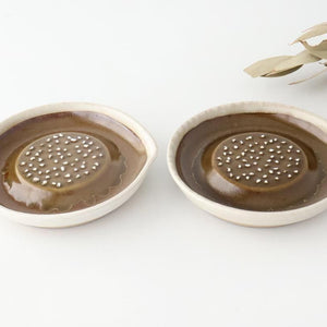 Motoshige Pottery Grater Matte White Medium | Iwami Ware