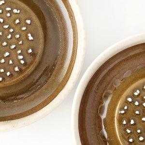 Motoshige Pottery Grater Matte White Medium | Iwami Ware